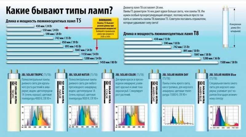 Освещение аквариума с растениями