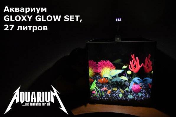 Настоящий светящийся аквариум GLOXY GLOW SET